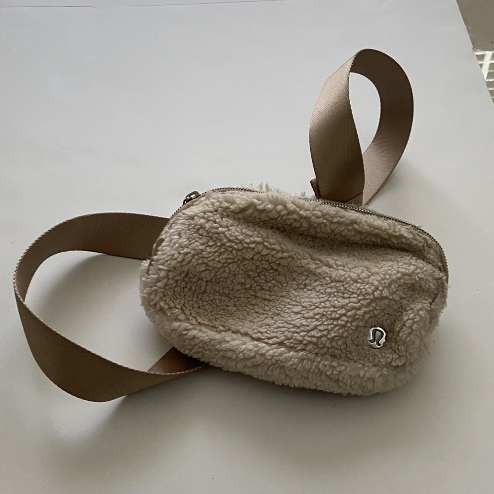 lululemon athletica Beige Sherpa Crossbody Bag